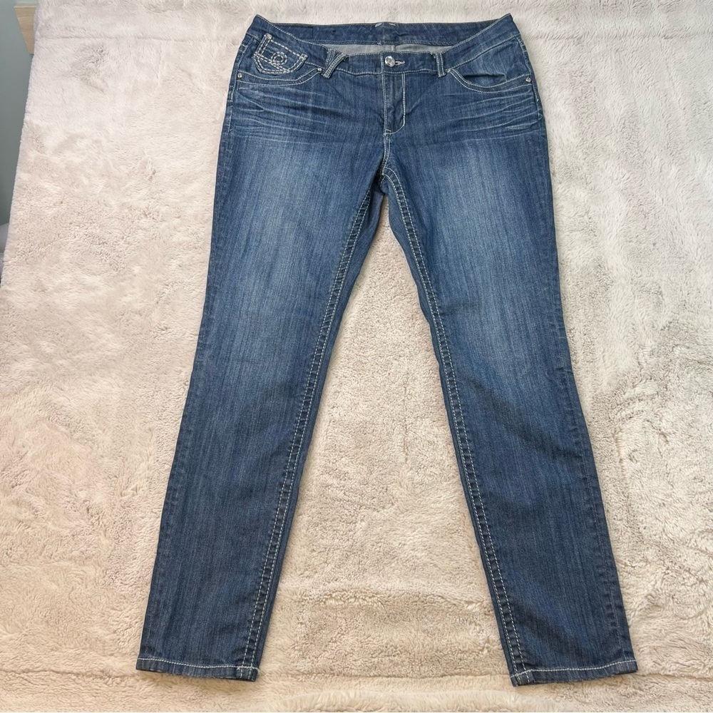 Seven 7 Skinny Jeans Womens Size 14 Mid Rise Cotton Stretch